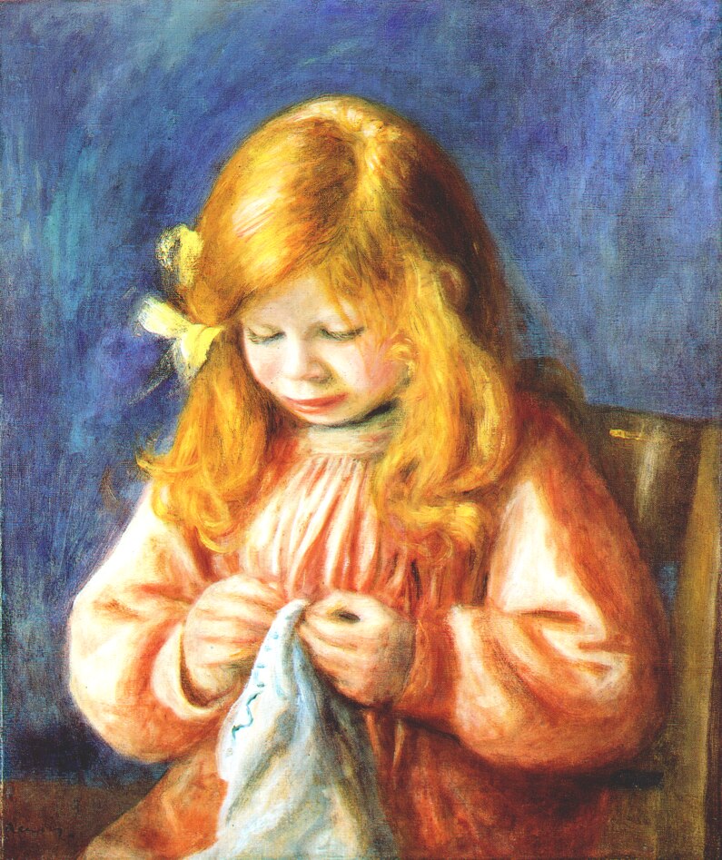 The artist's son jean - Pierre-Auguste Renoir painting on canvas